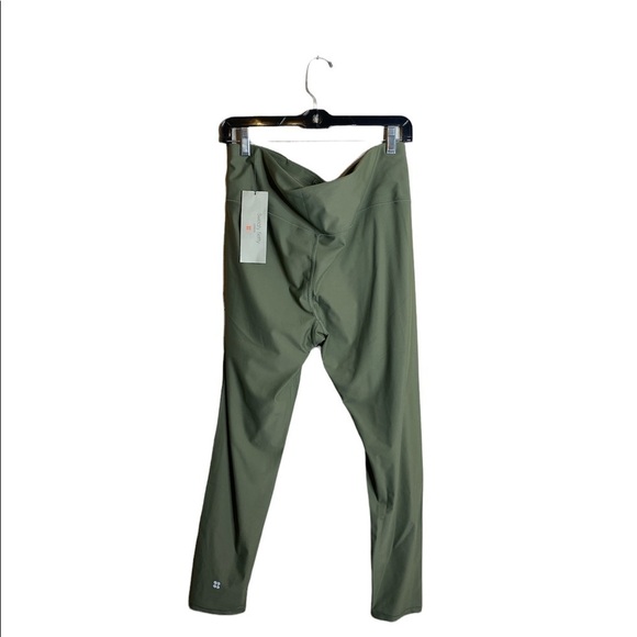 Sweaty Betty High Shine High Waisted Moss Green Leggings - Picture 1 of 7